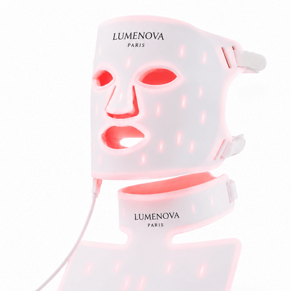 Masque led visage et cou 234 LED luminothérapie anti-rides anti-acné Lumenova Paris